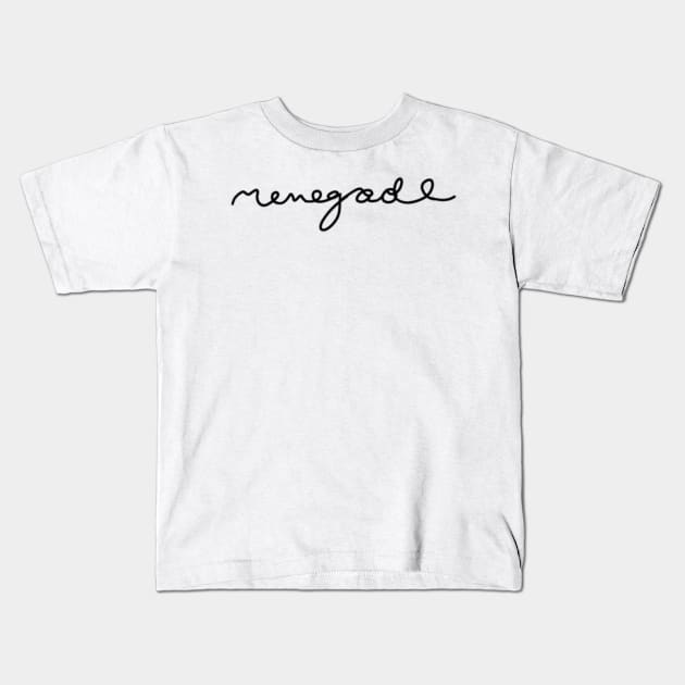 Taylor Swifts Renegade Text Kids T-Shirt by SwasRasaily